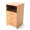 Тумба приставная (3 ящика и ниша)