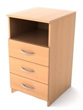 Тумба приставная (3 ящика и ниша)