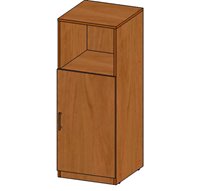 Шкаф стеллаж низкий узкий с открытой полкой