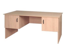 Стол письменный двухтумбовый (2 дверки)1600 мм